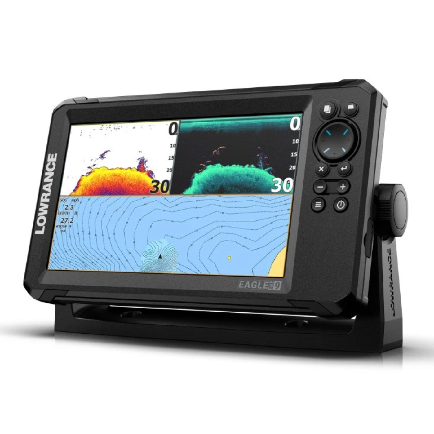 Akční Set Lowrance Sonar Eagle Eye 9 Live Sonda + Baterie 42Ah + Držák Live Sondy Railblaza Hexx 30