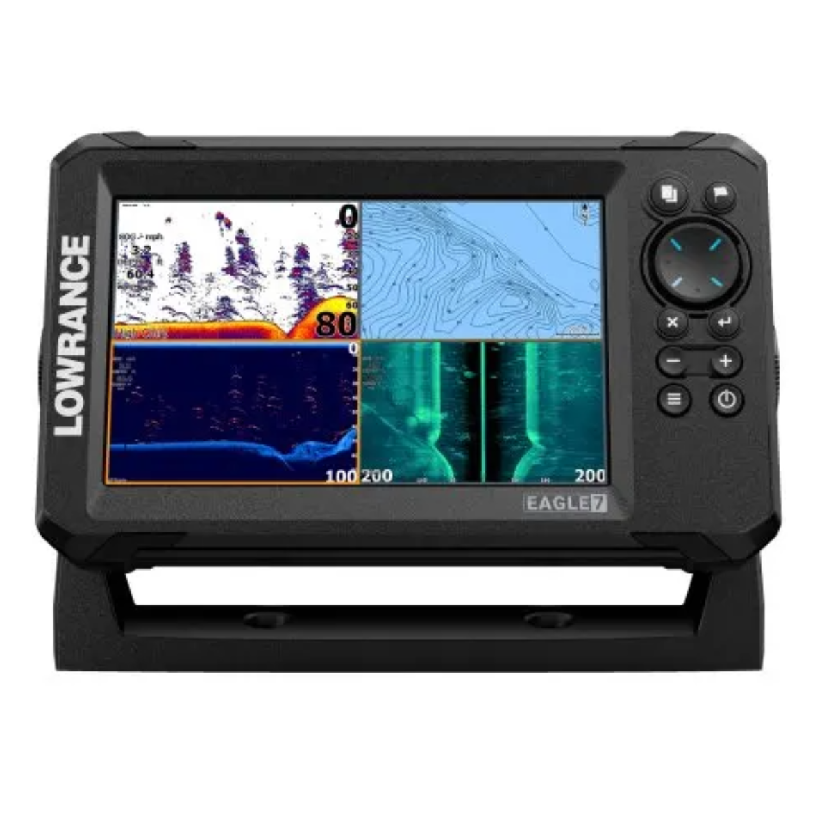 Akční Set Lowrance Sonar Eagle 7 Sonda Tripleshot HD + Baterie 12Ah + Nabíječka 1,2A