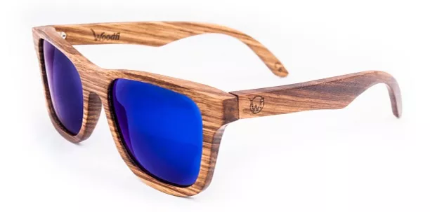 Dřevěné brýle Woodfi Timber Zebrové - zrcadlové