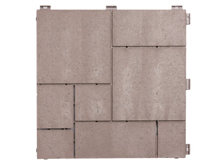 Gumová dlaždice STONE MOSAIC 30 x 30 cm, hnědá dub