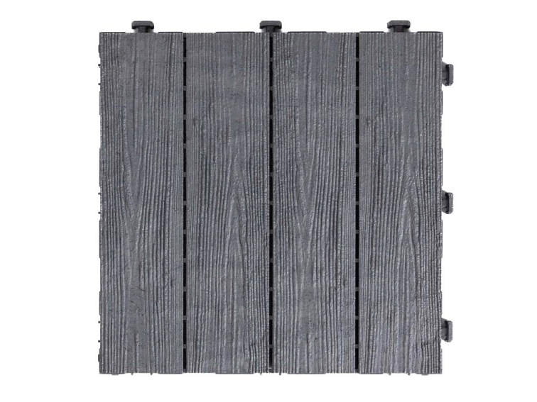 Gumová dlaždice ARISTA Wood 30 x 30 cm, šedá