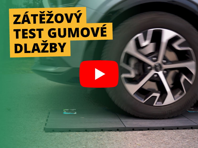 Gumová dlaždice STONE MOSAIC 30 x 30 cm, hnědá dub