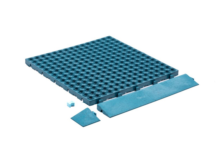 Gumová dlaždice EXTREME DRAINAGE 45 x 45 cm, modrá