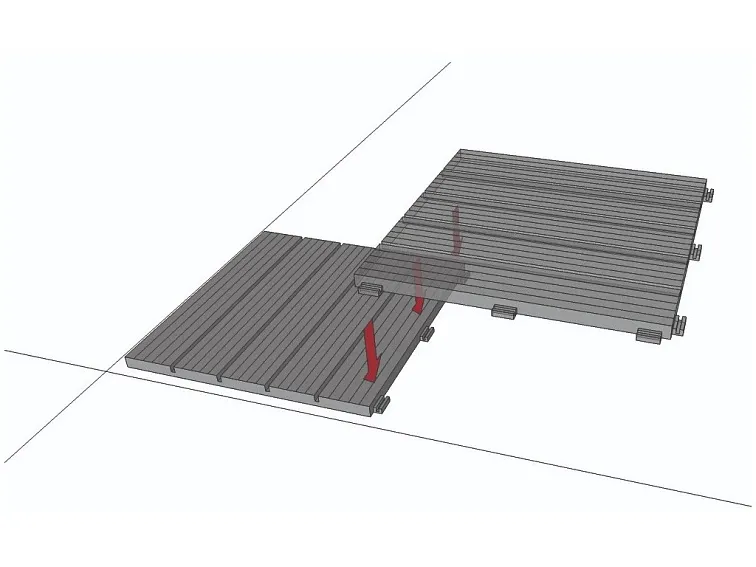 Gumová dlaždice EXTREME DRAINAGE 45 x 45 cm, modrá