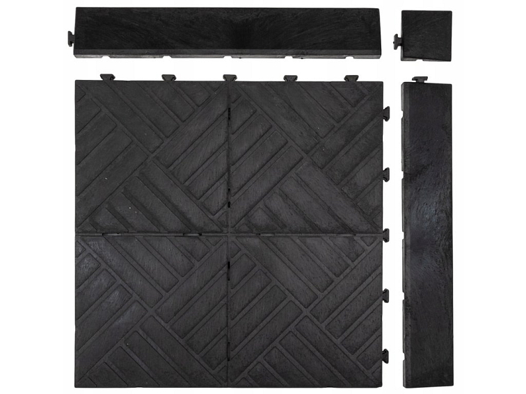 Gumová dlaždice EXTREME SOLID 45 x 45 cm, černá