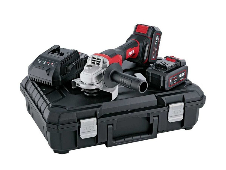 FLEX L 125 18.0-EC Aku úhlová bruska (18V/2x5,0Ah/125mm) 530496