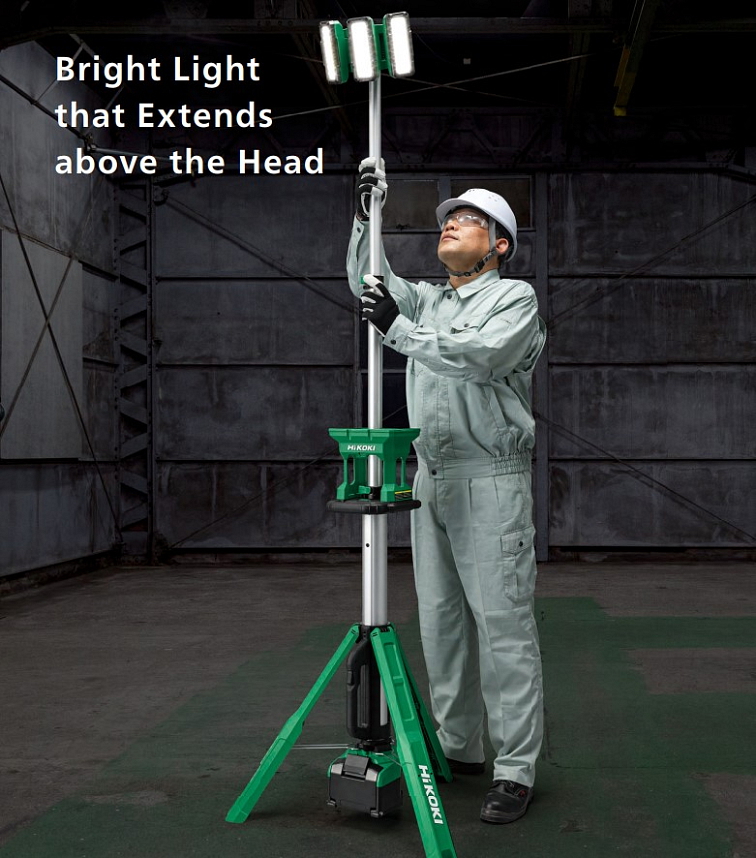 HiKOKI (Hitachi) UB18DGW4Z Aku LED tripod svítilna (18V/bez aku/4.000lm)