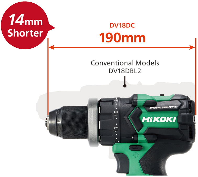 HiKOKI (Hitachi) DV18DCW4Z Aku šroubovák s příklepem (18V/bez aku)