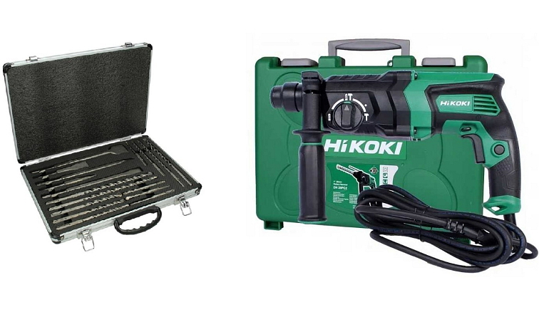HiKOKI (Hitachi) DH26PC2WSZ Kombinované kladivo SDS-Plus (830W/2,7J) + Kufr