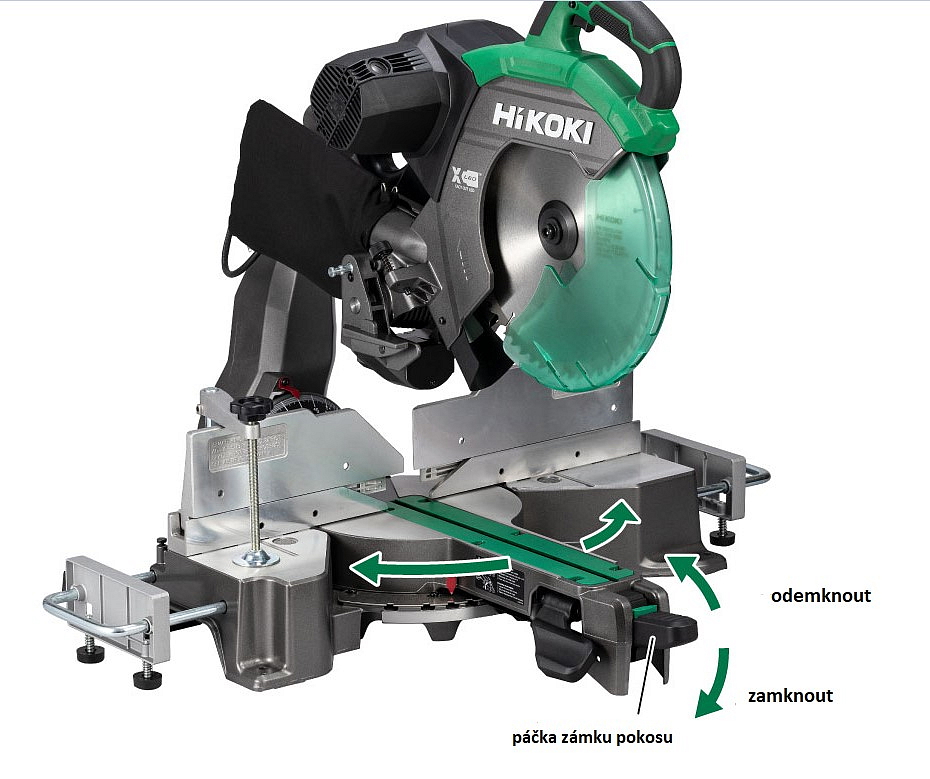 HiKOKI (Hitachi) C12RSH3WAZ Pokosová pila (1.520W/305mm)