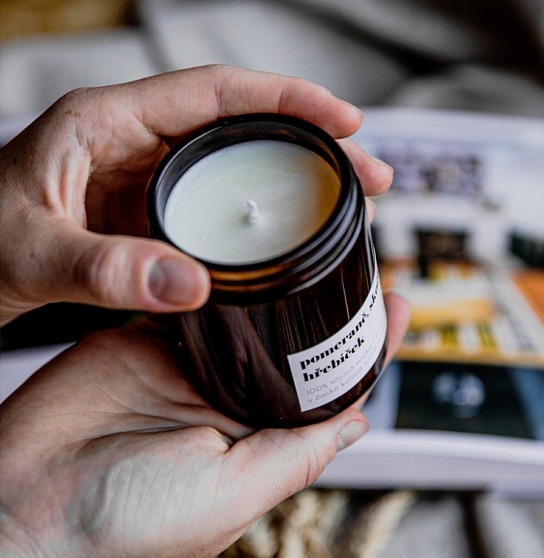 Sójová svíčka Pomeranč, skořice & hřebíček