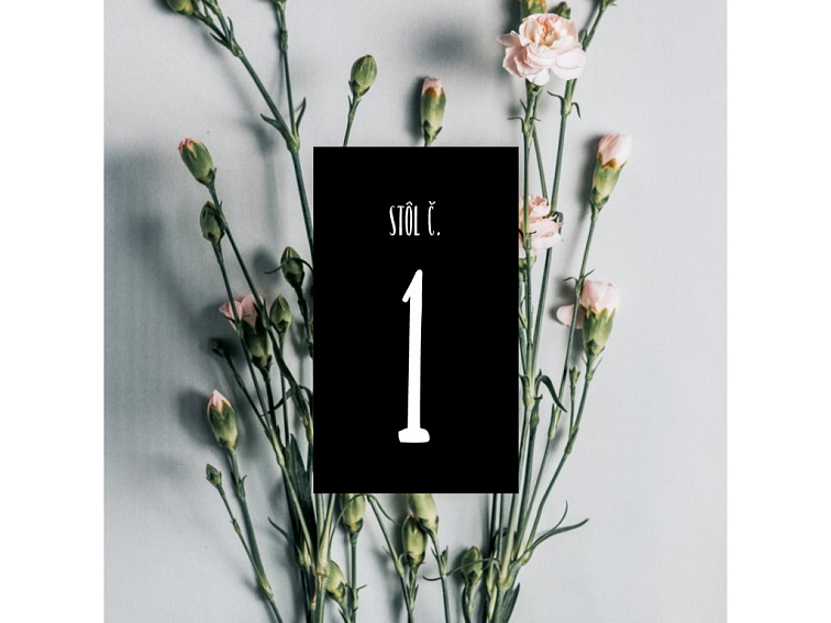 Svadobné oznámenie - Čiernobiela