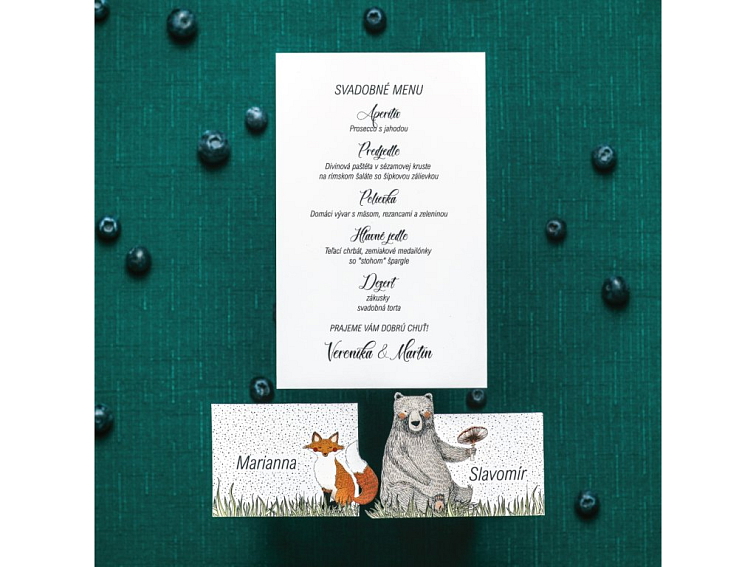 Svadobné oznámenie - Medveď
