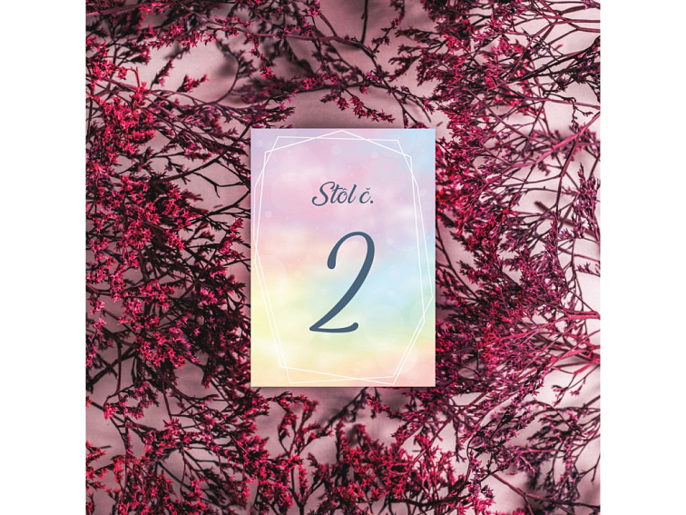 Svadobné oznámenie - Farebná dúha