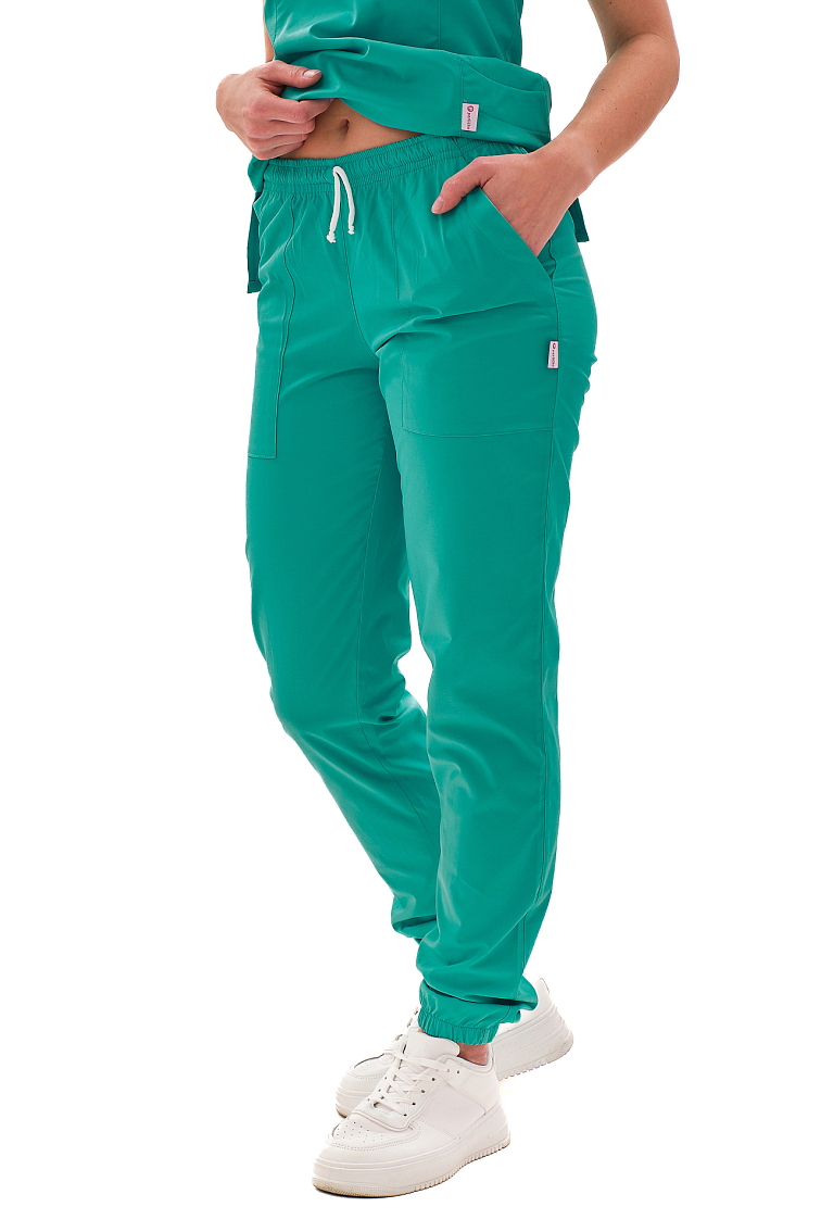 Zdravotnícke nohavice ZARA SATTÉ Tmavozelená