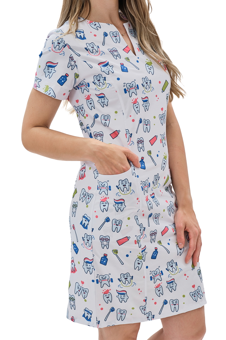 Zdravotnícke šaty Mia SATTÉ® Zúbky