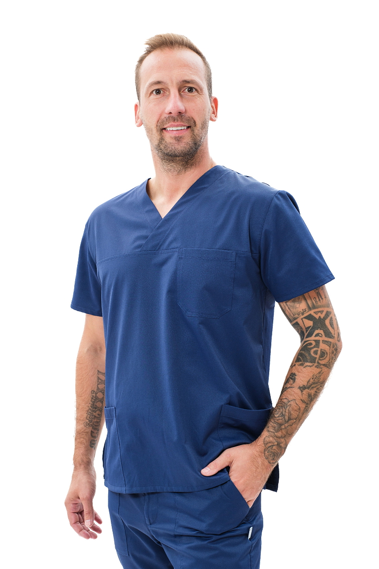 Zdravotnícka košeľa DRAHOŠ Navy modrá