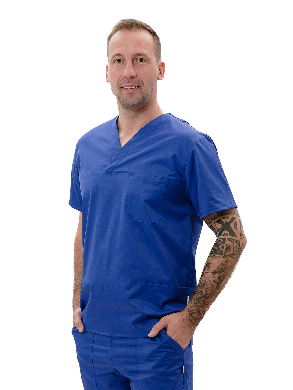 Zdravotnícka košeľa DRAHOŠ Parížska modrá