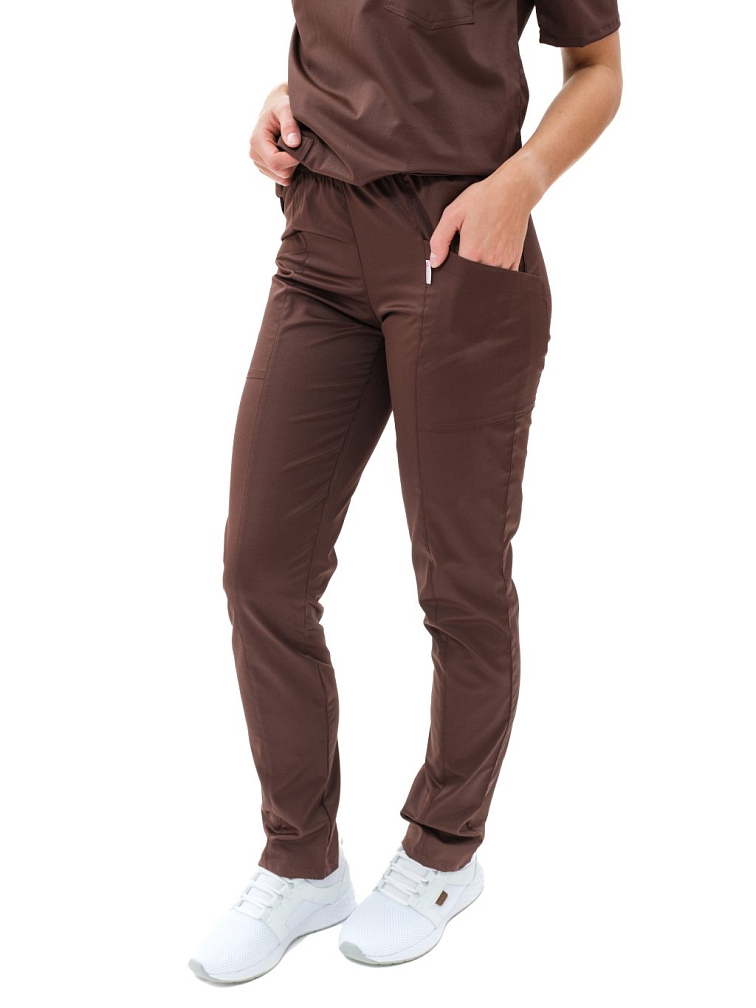 Zdravotnícke nohavice SISI SATTÉ Regulár Čokoláda