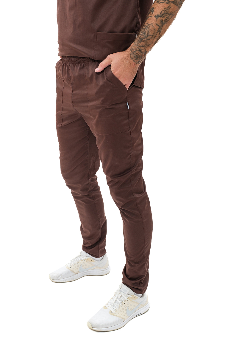 Zdravotnícke nohavice GEJZA SATTÉ Slim Čokoláda