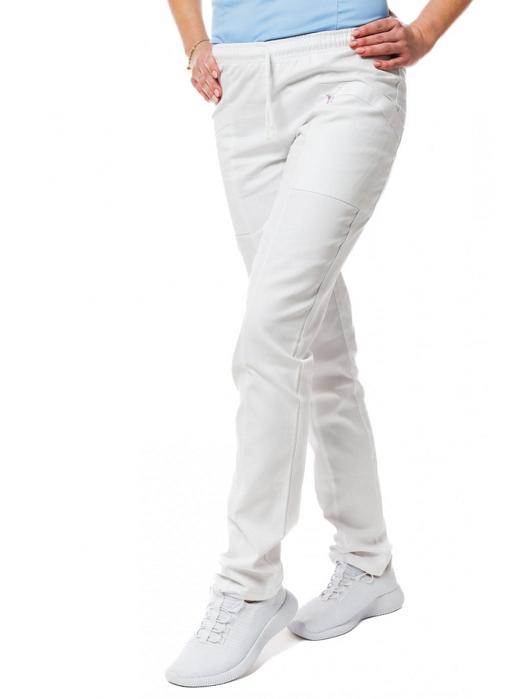 Zdravotnícke nohavice SISI SATTÉ Regulár Biela