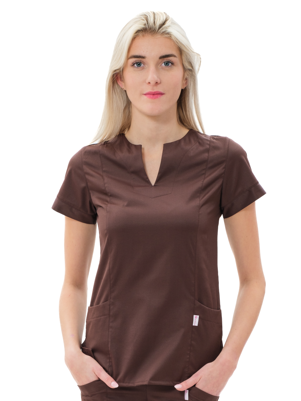 Zdravotnícka košeľa LILI SATTÉ Čokoláda