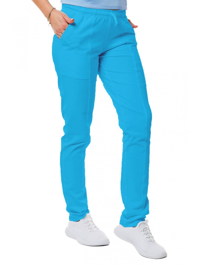 Zdravotnícke nohavice TINA Úplet Tmavý tyrkys