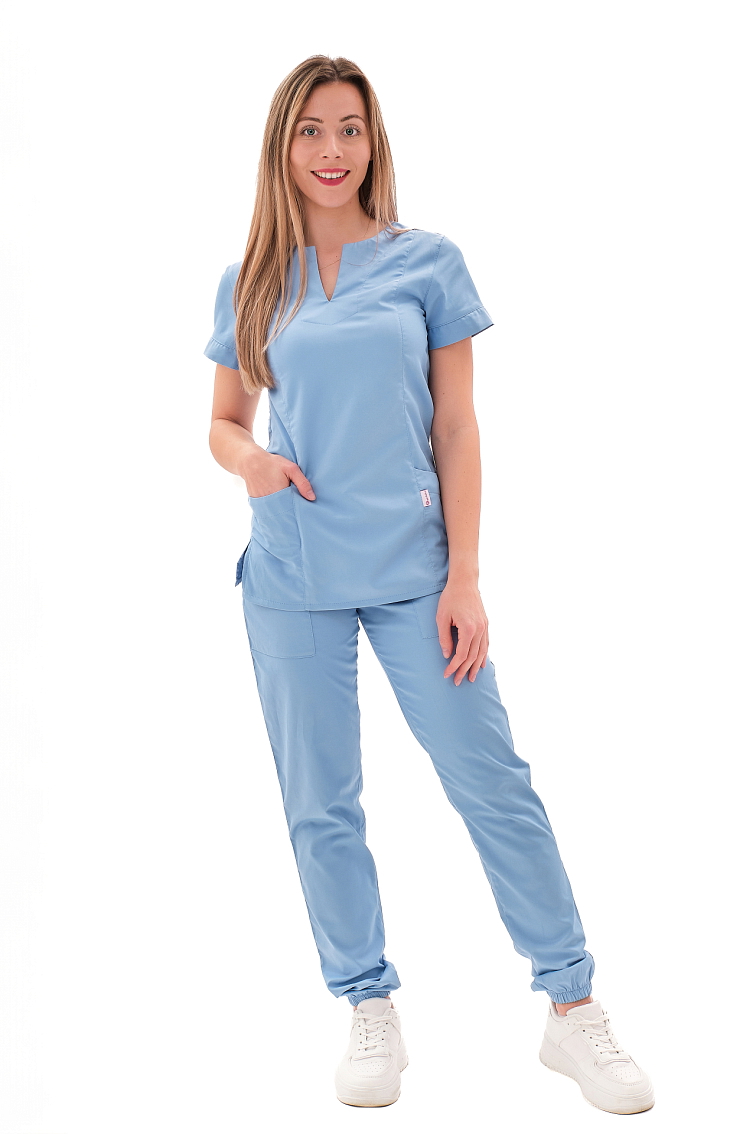 Zdravotnícka košeľa LILI SATTÉ Bledomodrá