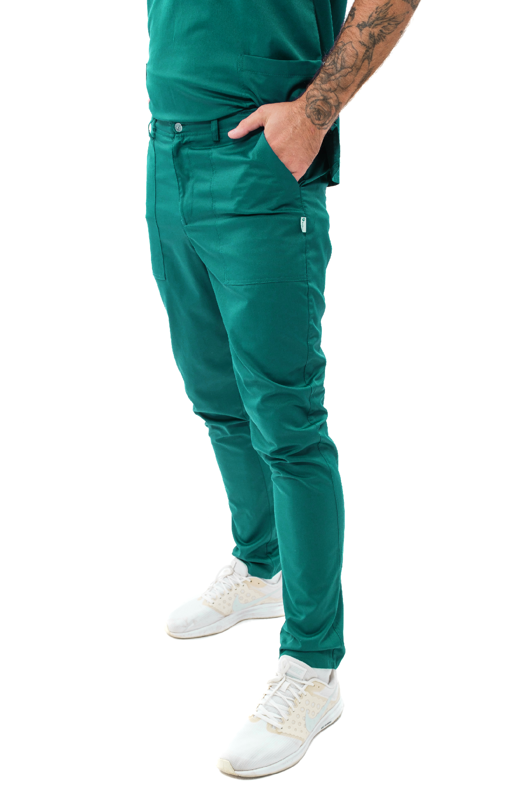 Zdravotnícke nohavice OTO SATTÉ Slim Tmavozelená