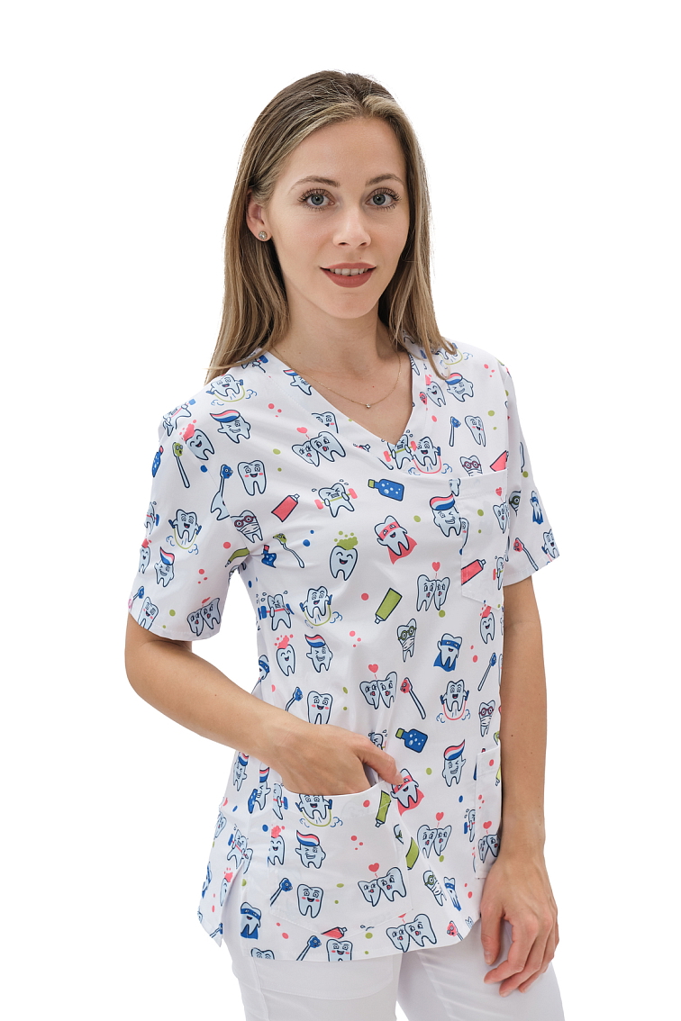 Zdravotnícka košeľa LORA SATTÉ Zúbky