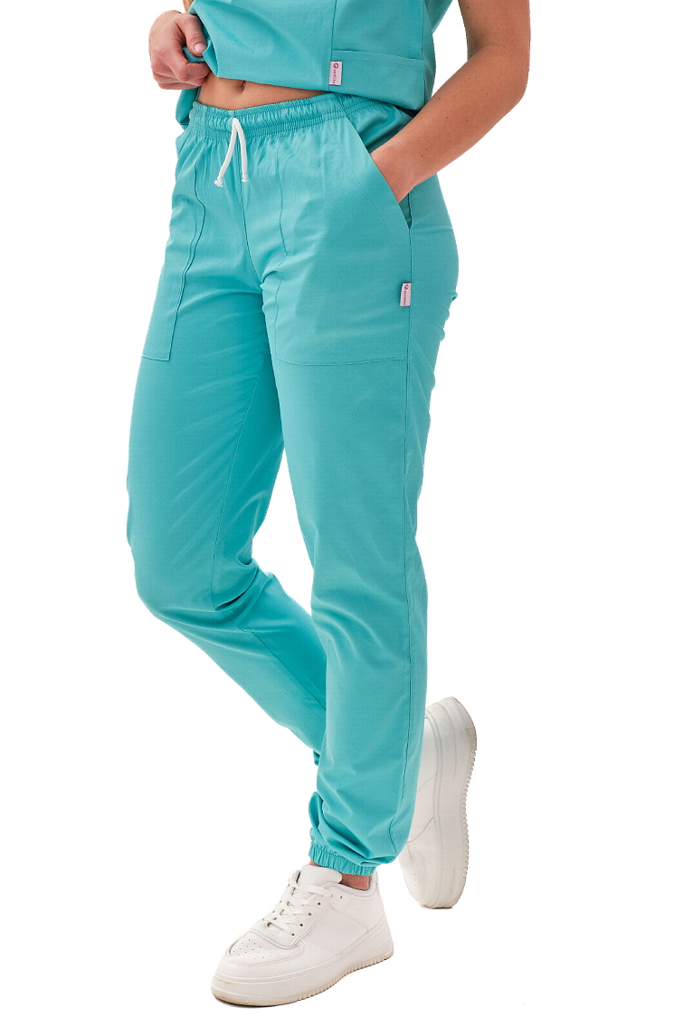 Zdravotnícke nohavice ZARA SATTÉ Svetlý tyrkys