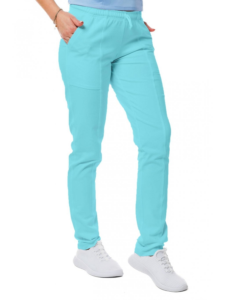 Zdravotnícke nohavice TINA Úplet Svetlý tyrkys