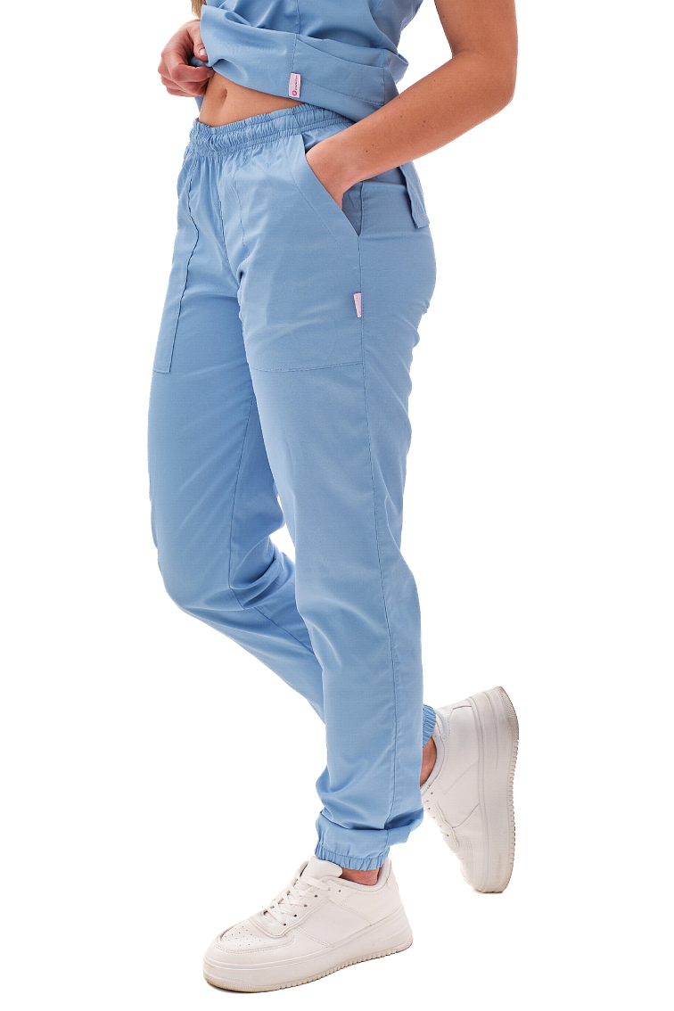 Zdravotnícke nohavice ZARA SATTÉ Bledomodrá