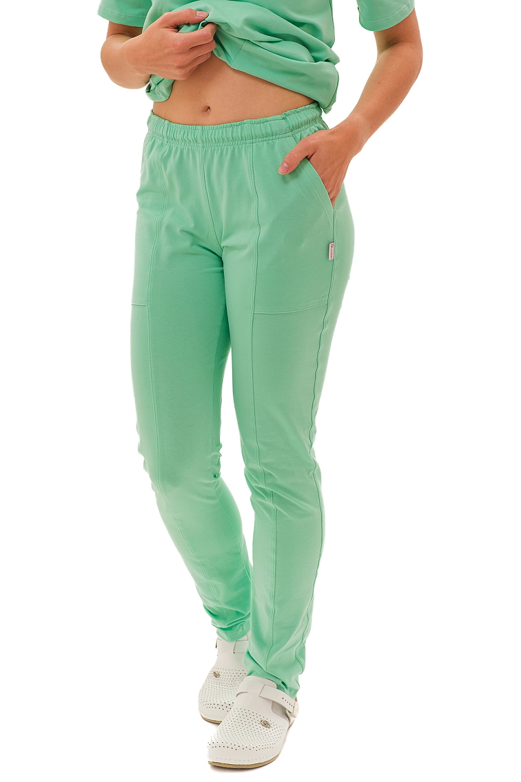 Zdravotnícke nohavice TINA Úplet Mätová