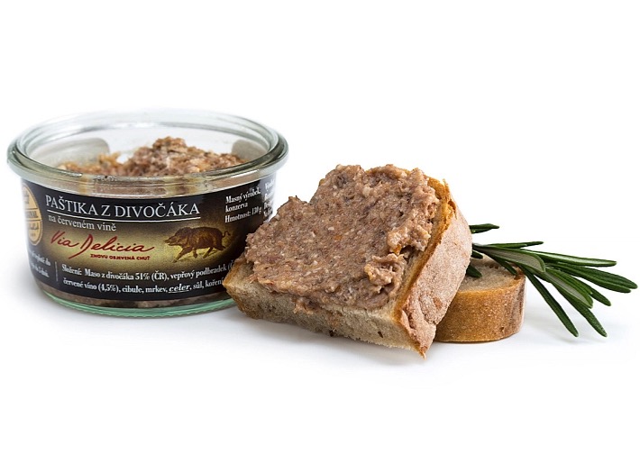 Paštika z divočáka na červeném víně