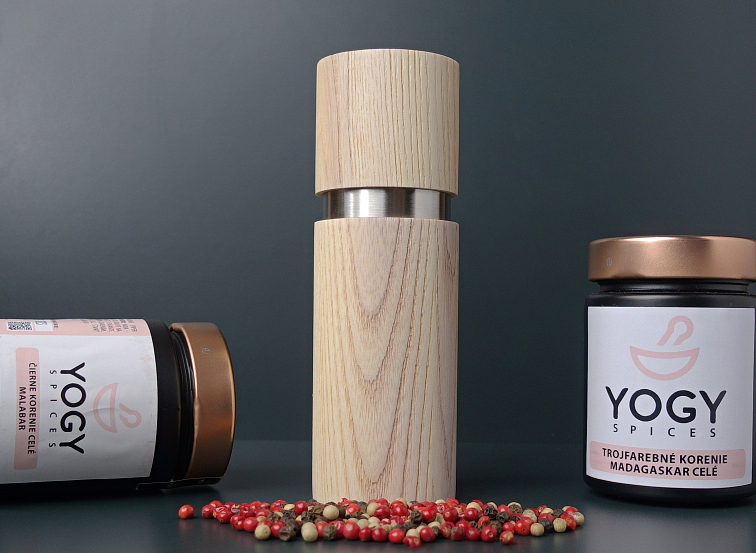 Mlynček na korenie Antique bledý masív