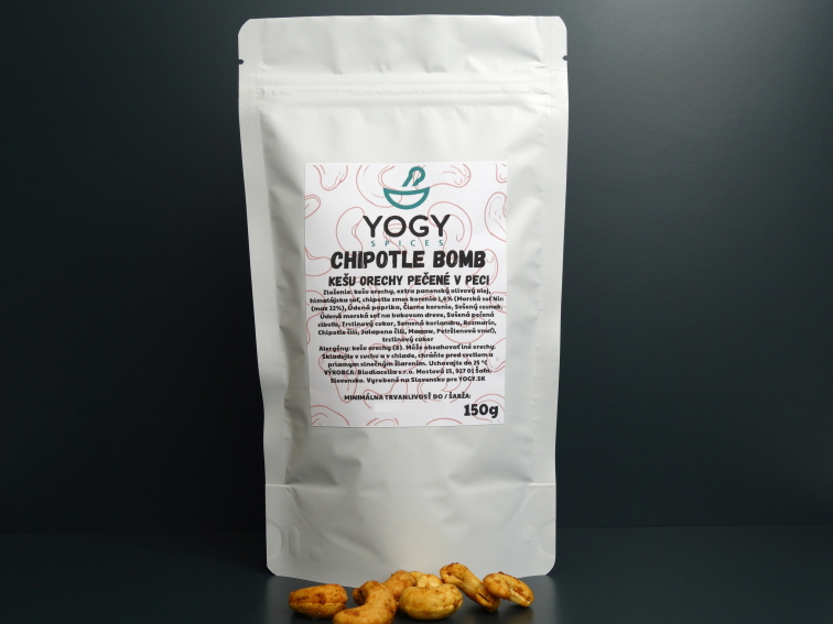 Kešu orechy Chipotle bomb pečené v peci 150g