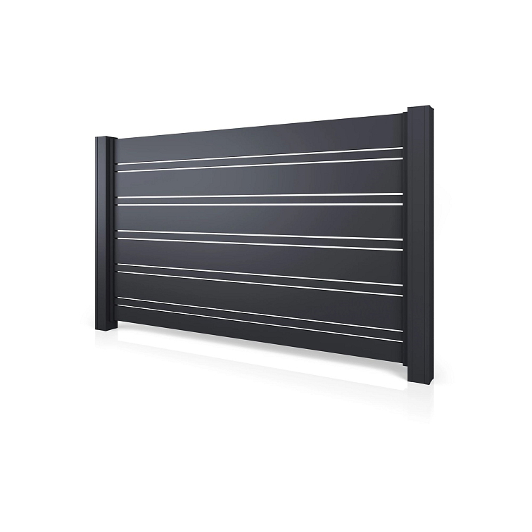 Designový hliníkový plot HN05 v antracitové barvě RAL 7016