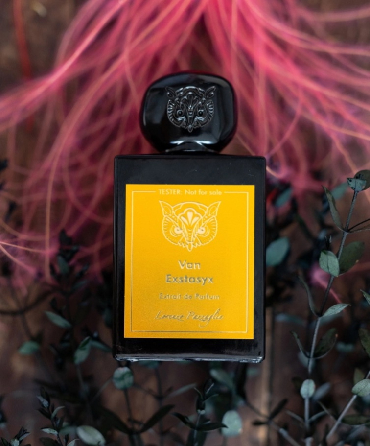 <img src="..." alt="Lorenzo Pazzaglia Van Exstasyx – vanilkový unisex parfém s karamelem 50 ml">