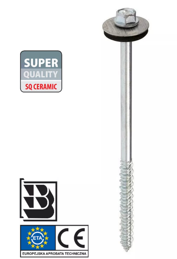 Šedá - 6,3x115mm - 100ks - Šrouby pro sendičové panely do betonu a dřeva, WB6P