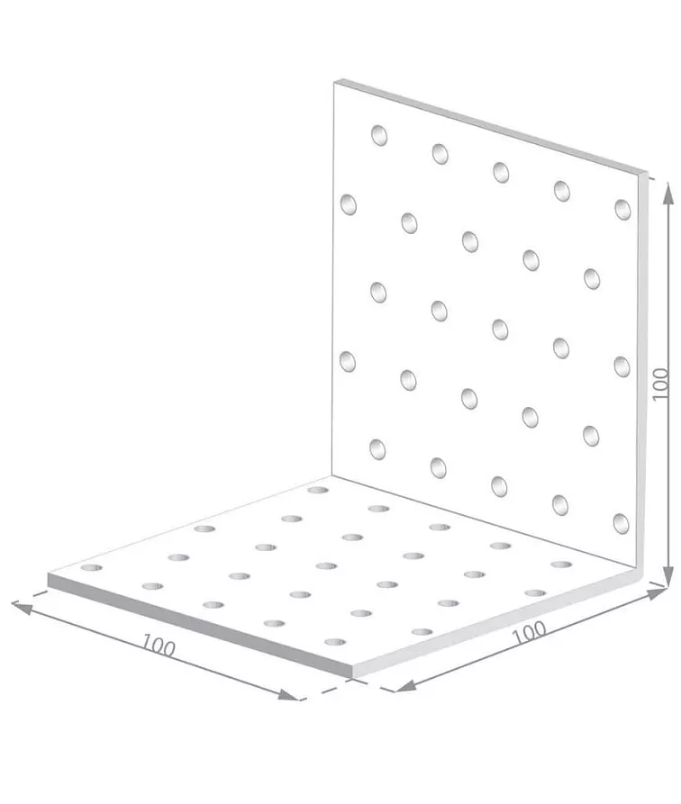 100x100x100x2,0mm KM13 - Montážní úhelník do dřeva