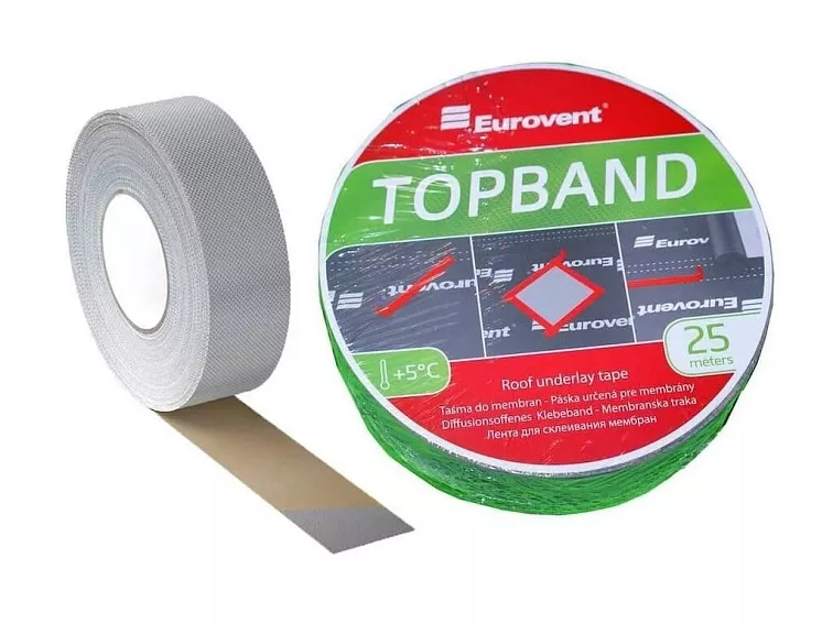 50mm x 25m - Páska pro spojování a opravu membrán - Jednostranná TOPBAND