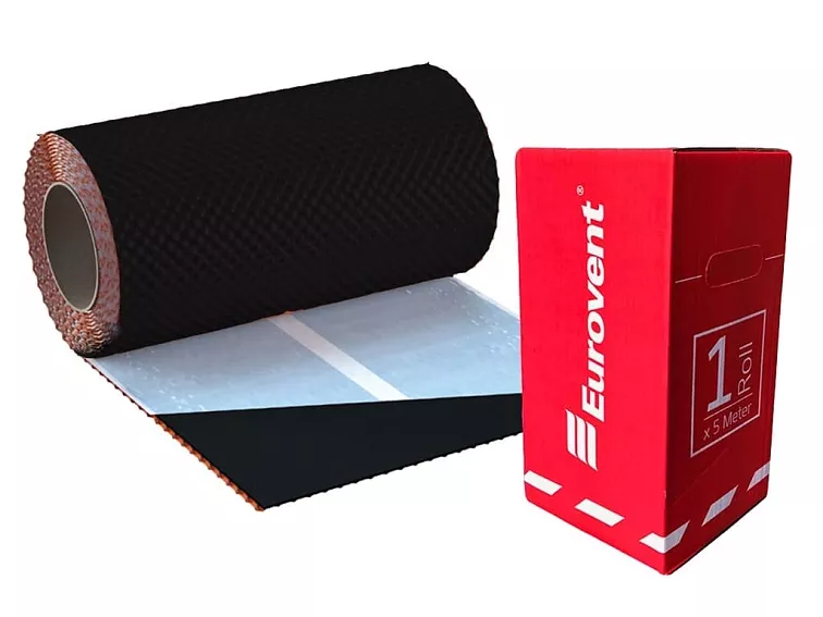 30cm x 5m - Komínový lemovací pás AL FLEX 3D - Černá RAL 9005, Hliníkový