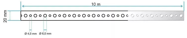 20x0,8mm - 10m - Montážní pás