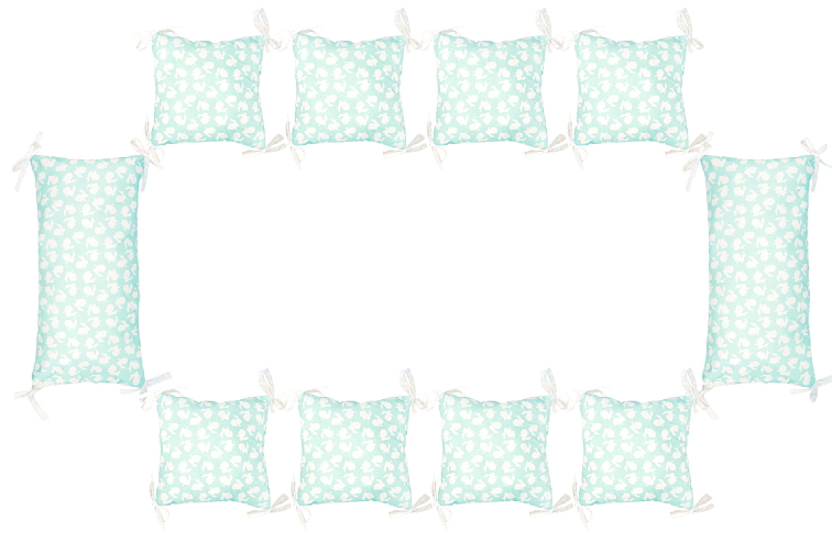 CLASSIC výbava pro miminko 3v1 hnízdečko + zavinovačka + mantinel BUNNY SILVER-MINT