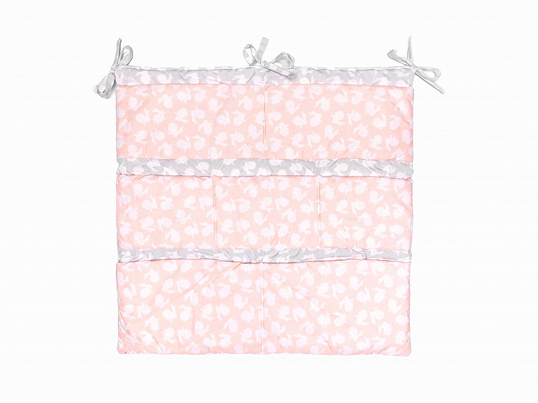 KIWI kapsář na dětskou postýlku BUNNY SILVER-ROSE