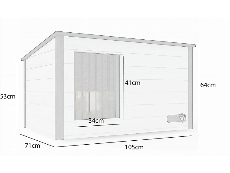 Zateplená drevená búda pre psíka LABKA