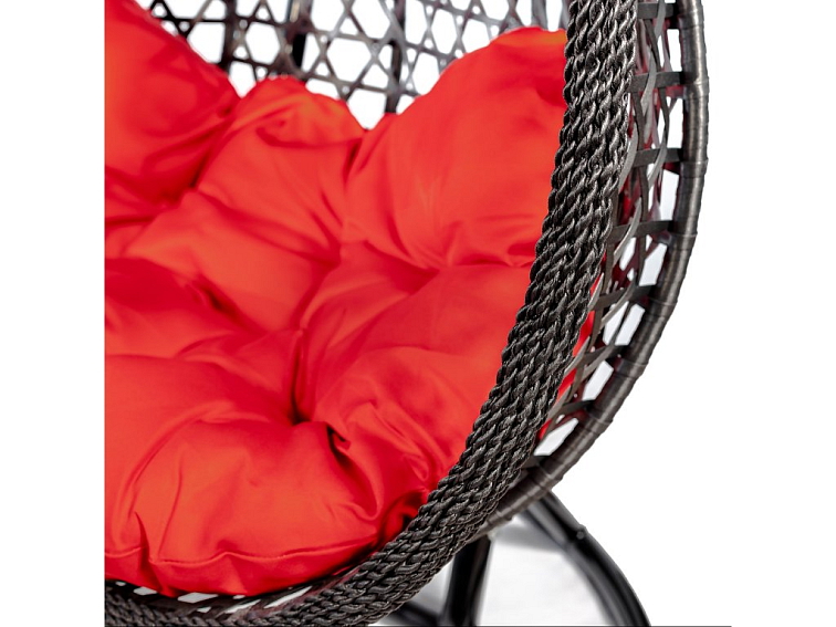 Závesné hojdacie dvojkreslo VENUS- Čierno-červené