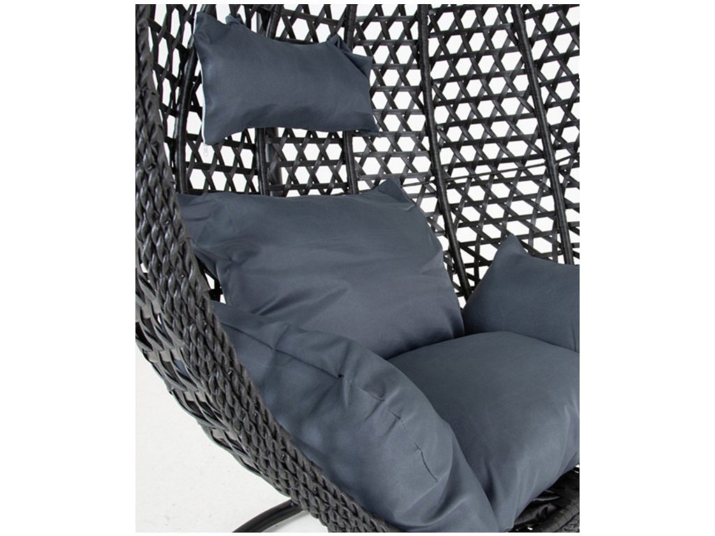 Závesné hojdacie kreslo ONYX - ČiernoSivé