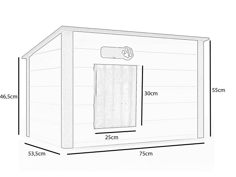 Dizajnová drevená búda pre psíka KELLY